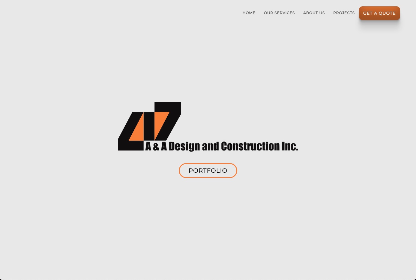 A&A Design and Construction Inc. Website's preview image
